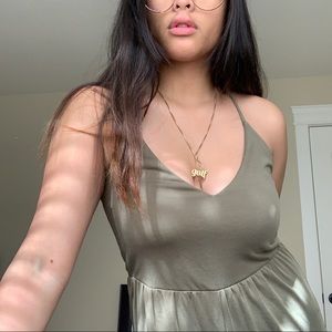 Olive green playsuit